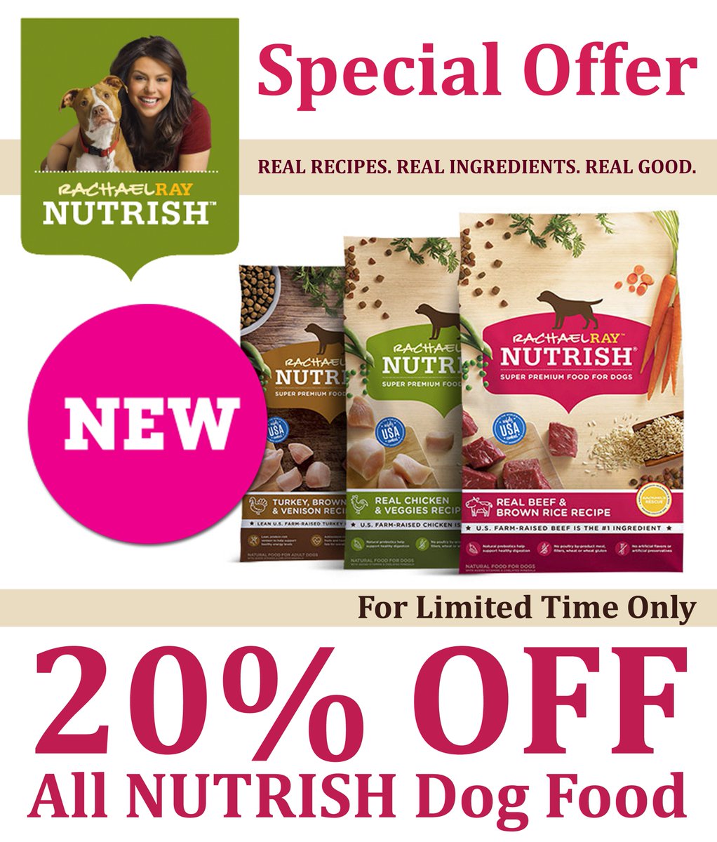 FairwoodPets's tweet photo. #SpecialOffer #RentonPetStore 
20% OFF Nutrish by Rachael Ray https://t.co/c8rpHDU9P3