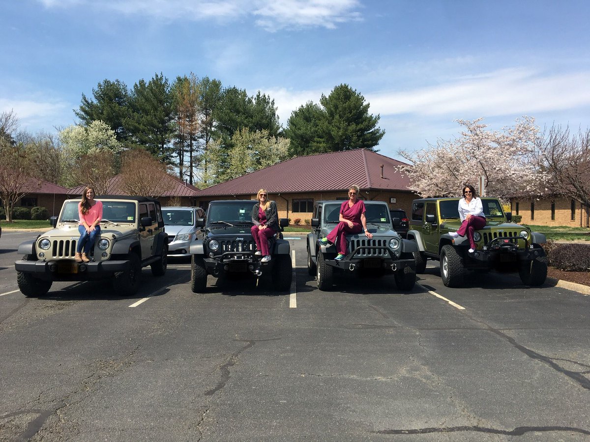 RappOrtho's tweet photo. It's National Jeep 4x4 Day so naturally the girls had to drive theirs into work! Drop your Jeep pics in the comments! https://t.co/J3XRa4gHyv