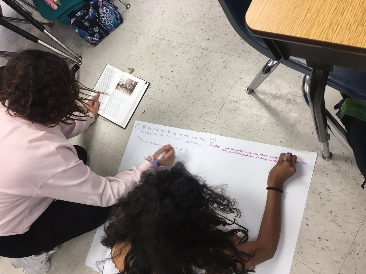 rmilliga's tweet photo. 7th graders tackling historical text #WildCatsMakingADifference https://t.co/cSFyUaespy