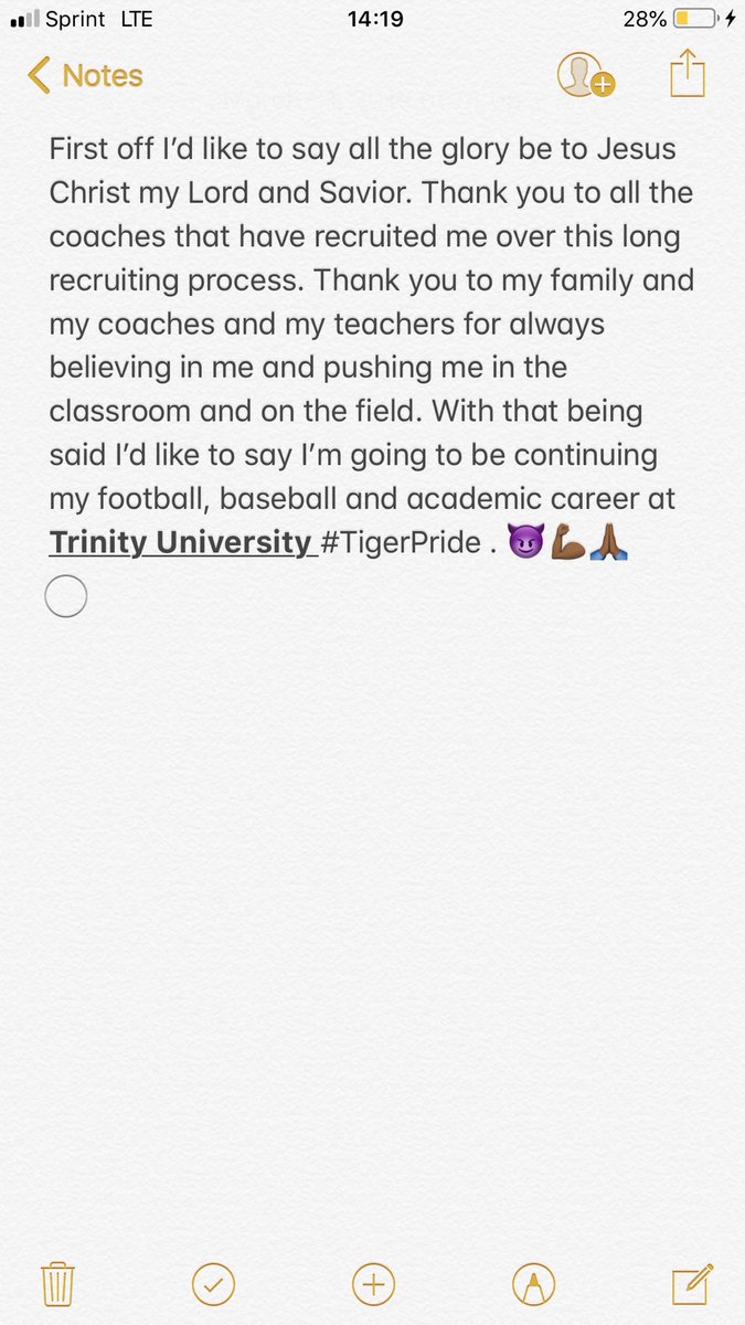 ez_gore20's tweet photo. I’m a super blessed and excited to announce I am committed to Trinity University!! God is good 🙏🏾🙏🏾 #T19ERPRIDE https://t.co/cdHH4d5Zzl