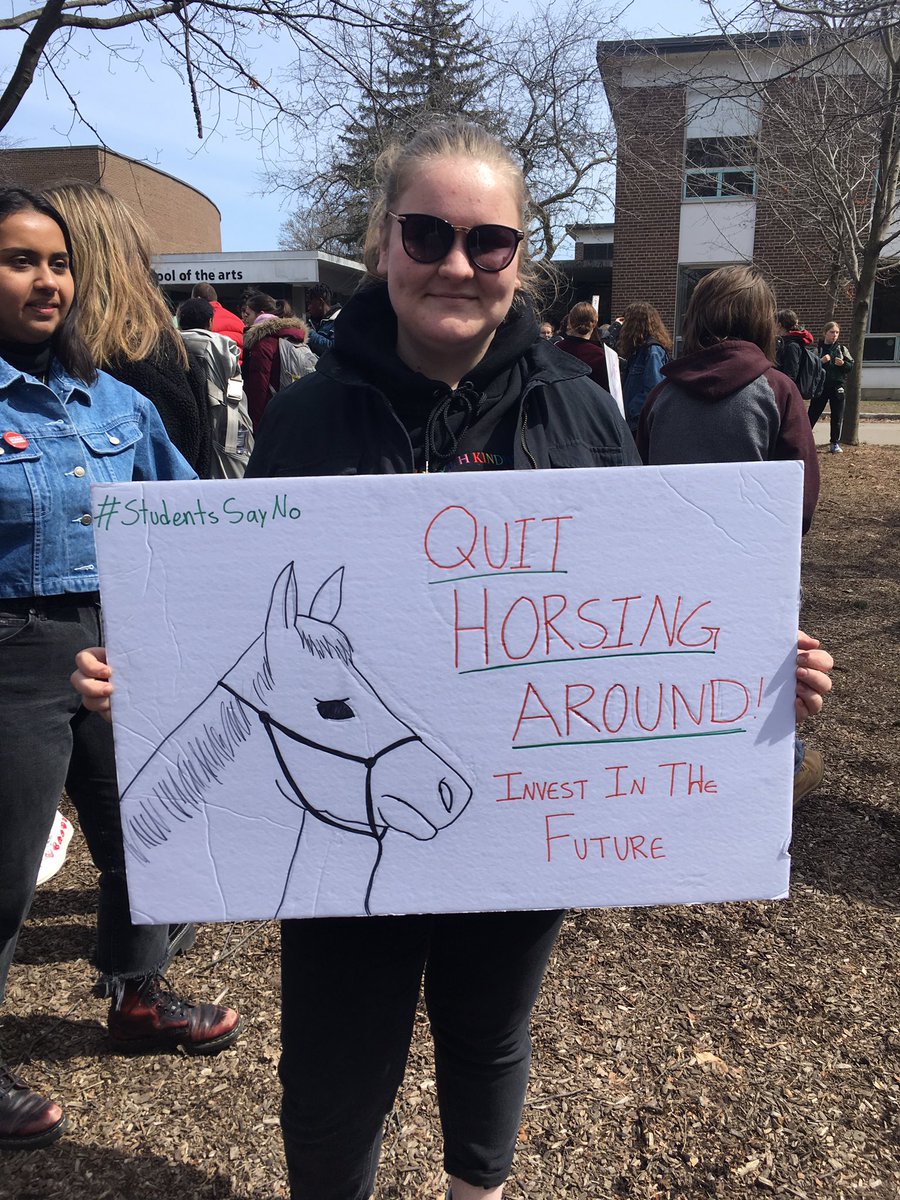 JessicaBellTO's tweet photo. Blown away by the student walkout at Rosedale Heights School of the Arts happening right now. 500+ students standing up and showing us all how it's done. Powerful speeches, heartfelt original songs, &amp; lots of dance breaks.   #StudentsSayNo #cutshurtkids #NoCutsToEducation #onpoli https://t.co/JbbhHZ3NKs