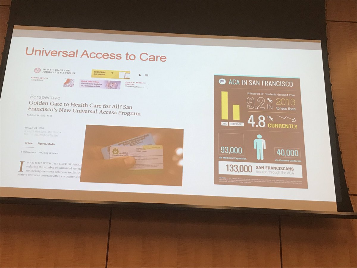 It’s easy to feel that the challenge to improving and supporting access to care is insurmountable; however, there are programs out there that work. Healthy San Francisco is one such program. Thank you to Dr. Alice Huan-Mei Chen. #seriousillnesscareNASEM