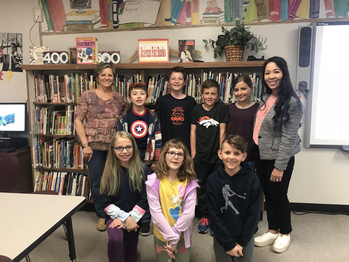 Stottelem's tweet photo. 4th grade students connected the book, Inside Out and Back Again with a real immigration story told by guest speaker, Athena Le. A great way to bring the world into the classroom!#jeffcoschools #transformthetask https://t.co/f42zNb4G31