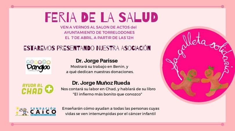 ¿Tienes planes para este domingo? Pues ven a conocernos mejor a la Feria de la Salud. ¡Te esperamos en el salón de actos del Ayuntamiento de Torrelodones a las 12:00! 🌟
.
.
.
#FundacionCaico #FeriadelaSalud #Caico #Torrelodones #Colabora