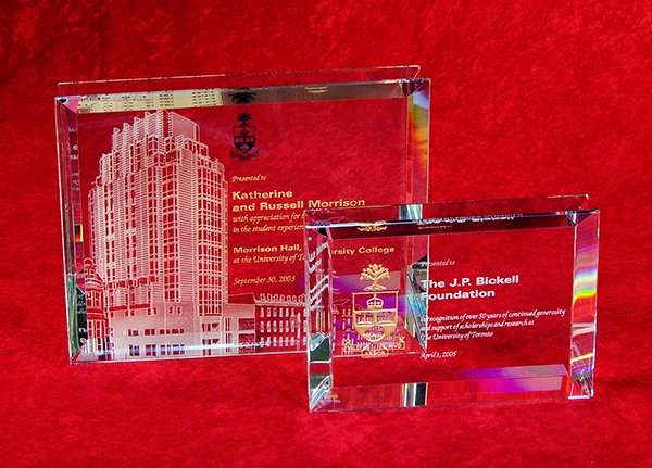 PresEnvironment's tweet photo. Stunning optical crystal recognition pieces we designed and produced for U of T over a decade ago.  #TBThursday #DonorRecognitionDoneRight #Recognition https://t.co/bUW9yQMuUD