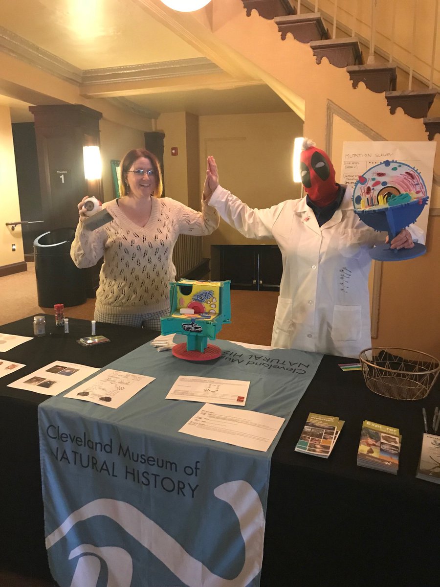 goCMNH's tweet image. ICYMI Museum superheroes Dr Nicole Burt @CMNHhealth &amp;amp; Distance Learning Coordinator Lee Gambol hosted a fun #ReelScience showing of X-Men: First Class @CapitolW65th.
Don’t miss #ThinkAndDrink: The Science of Superheroes April 18th!
