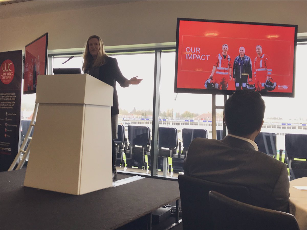 MAA_Charity's tweet photo. Our fundraising and marketing director Emma Gray is talking us through the latest mission stats and charity news 🚁 #maacnetworking https://t.co/m9ScISaX0Y