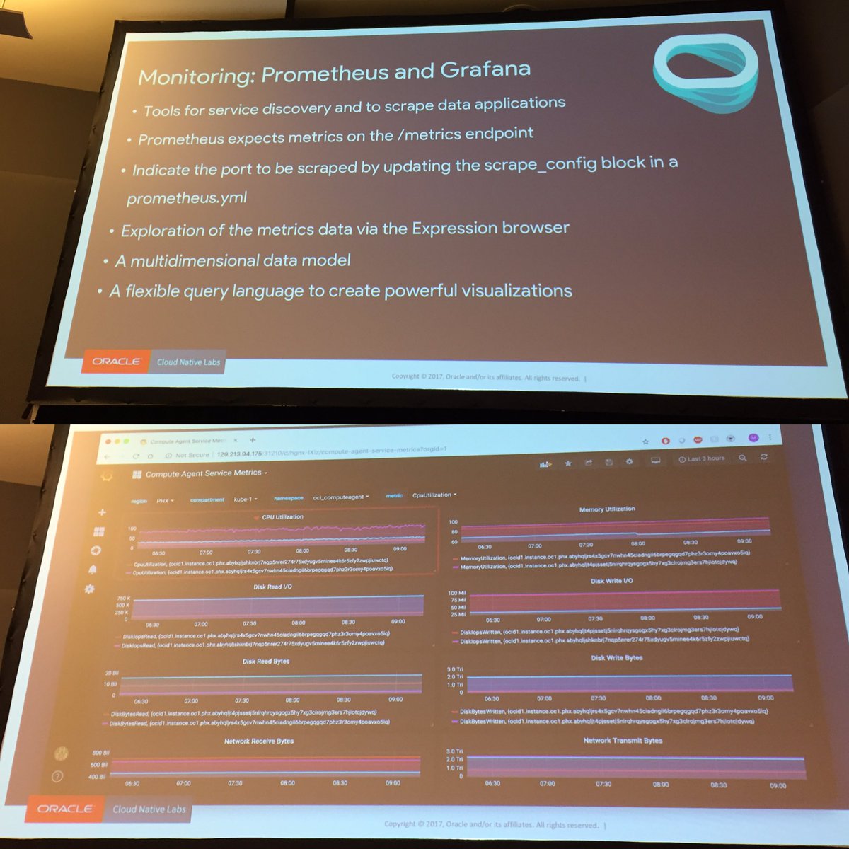 bobquillin's tweet image. SRE workbench best practices - monitoring @OracleIaaS with @PrometheusIO and @grafana for practical and informative observability live from #OracleCodeRome