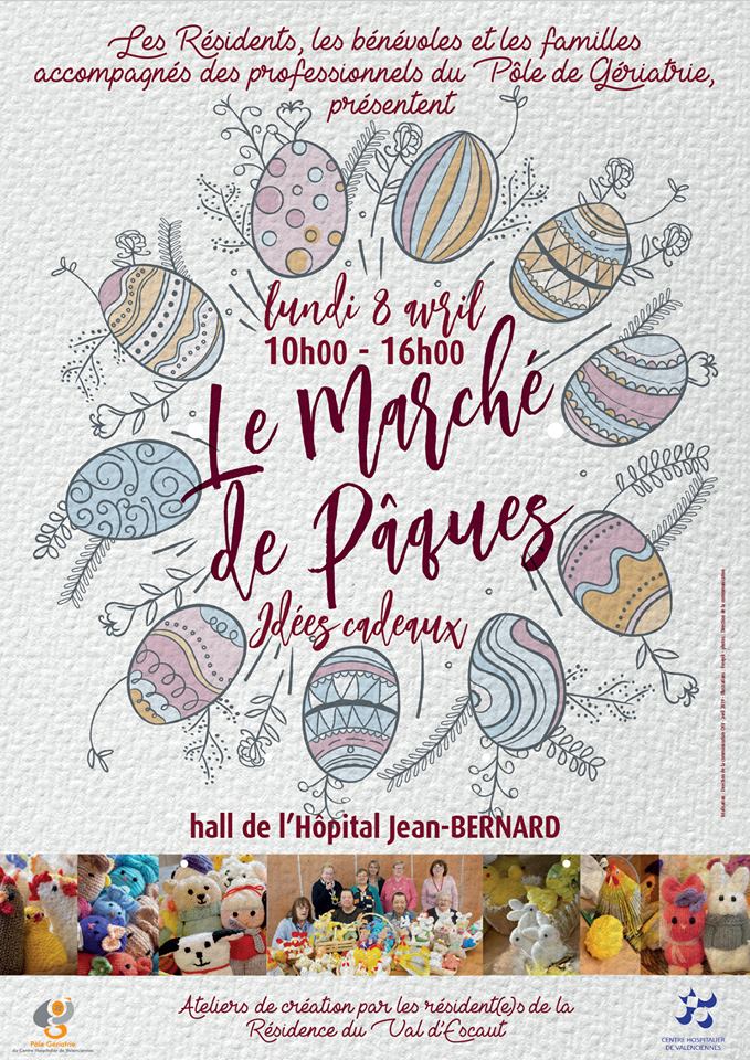 Venez participer au Marché de #Pâques dans le hall de Jean Bernard... #Hopital #centrehospitalier #chasseauxoeufs