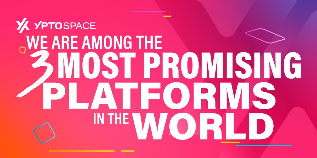 yptospace's tweet photo. Today, we can say that we are among the 3 most promising platforms in the world 🌏
Together we grow! 
Thanks to the millions of people who voted for us 🙏 https://t.co/wRIkdqjTQO