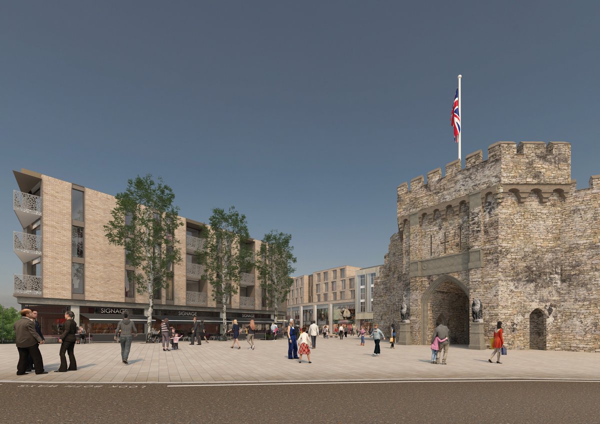 Since the 12th Century, the Bargate and town walls have been iconic symbols of #Southampton. Over 800 years later they are being restored to become part
of the exclusive #retail and #residential development that will redefine the heart of the city 🏗️