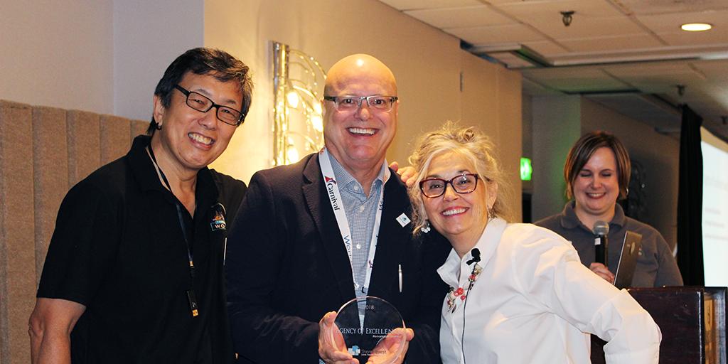 WorldViaNetwork's tweet photo. Dan Boyum of Remarkable Journeys accepts an Agency of Excellence award at Travel Quest World! #tbt #travelquestworld #agentsgetmore https://t.co/gNdgK6aGHe https://t.co/R2oRQ2pFxT