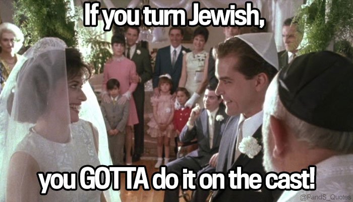 PandS_quotes's tweet photo. "If you turn Jewish, you GOTTA do it on the cast!" @mycorreale #EP350 https://t.co/dygVlTYKr0