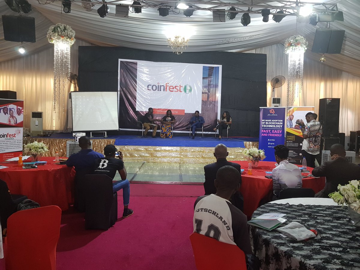 PHeventplace's tweet photo. Co-panalist Franklin Peters (CEO Bitfxt) 
Faith Titus(CEO eWealthatlantic)
Faith Obafemi(Block chain Lawyer) 
@CoinFestNG 
@CoinFest 
@CoinFestUK 
@Jelurida 
@TheBitcoinCoop 
@hoardexchange 
@EinsteinXchange 
@BlockchainZA 
@blockchain @CryptoBatesGrou 

#CoinFestNG #coinfest https://t.co/WYeqmVU5h5