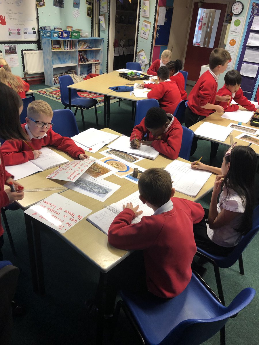 year3andphase's tweet photo. Today we have been looking at primary and secondary sources within the Golden age of Islam! 2 children then taught the rest of the class how to translate English letters into Arabic!! The children have retained so much information!! Really chuffed! @NorthManorAcad #FIDES https://t.co/tHXmJXZnkK
