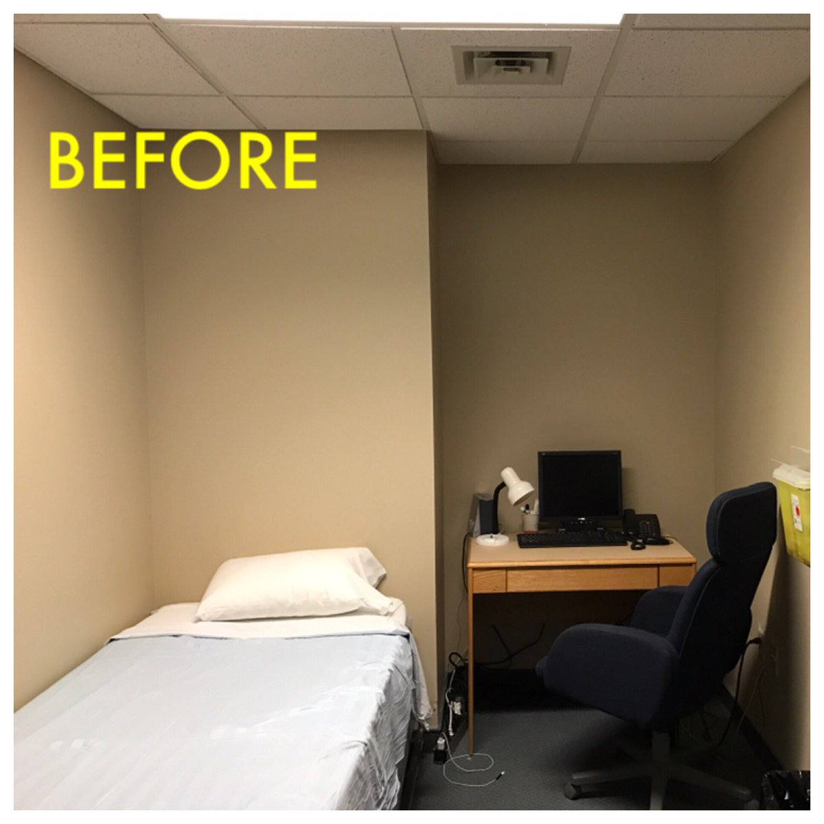 Portsofcalls's tweet photo. NEWLY REDECORATED! Anesthesia Resident, Halifax Infirmary. Halifax, NS, Canada. Photo credit Janny. Thanks to https://t.co/xU9jlWliwZ spm34 #decoratingcommittee #medtwitter #callrooms #portsofcalls #byebyebarewalls #decor https://t.co/VnLzAkaySM