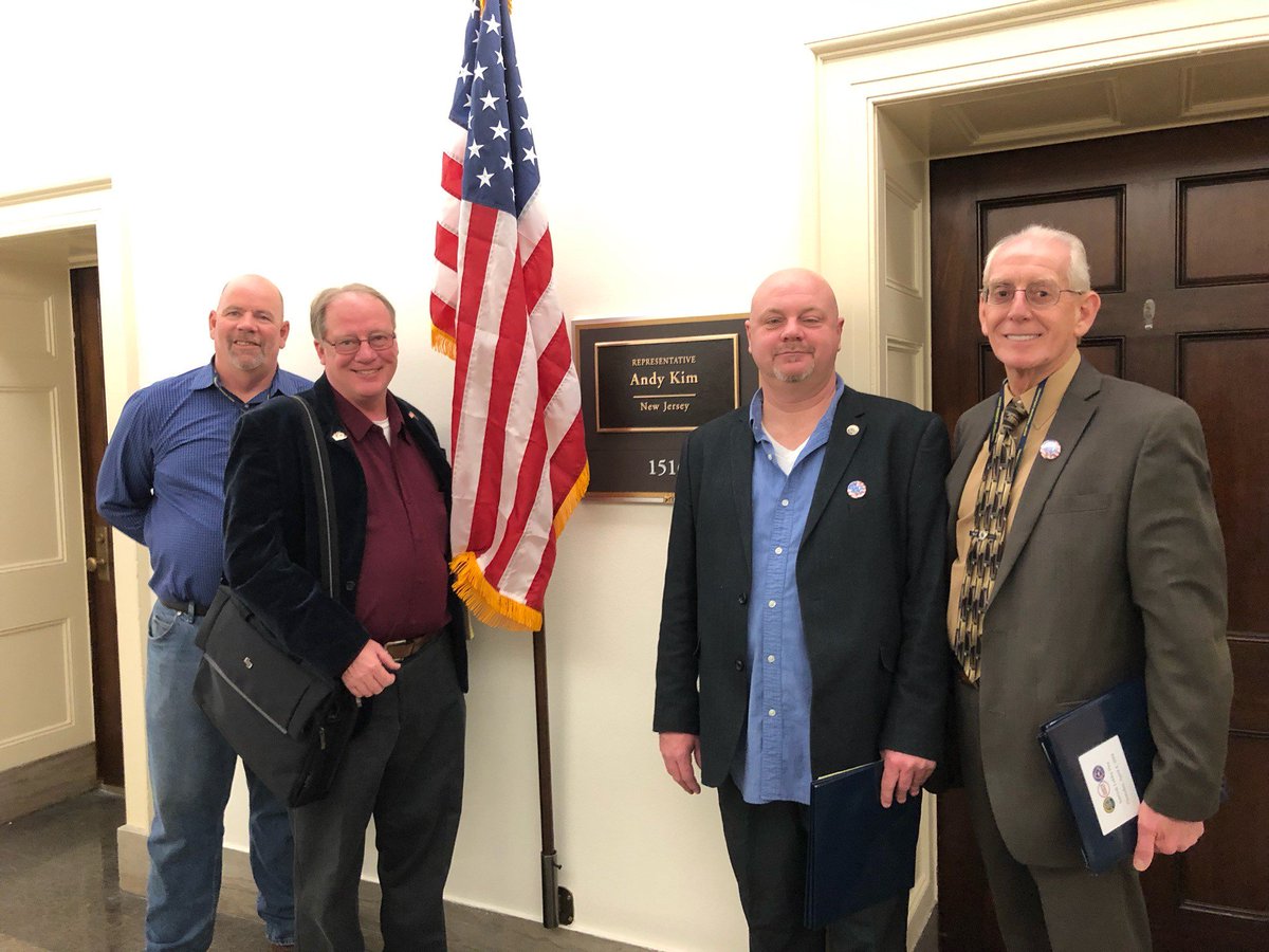 AmtrakCouncil's tweet photo. Waiting to meet with @AndyKimNJ (D-NJ-3) on @Amtrak Lobby Day. #dontfailrail #behumanesavethetrain #coldcuts @transportworker @TCUnionHQ @unitehere https://t.co/ZuGHzSOnON