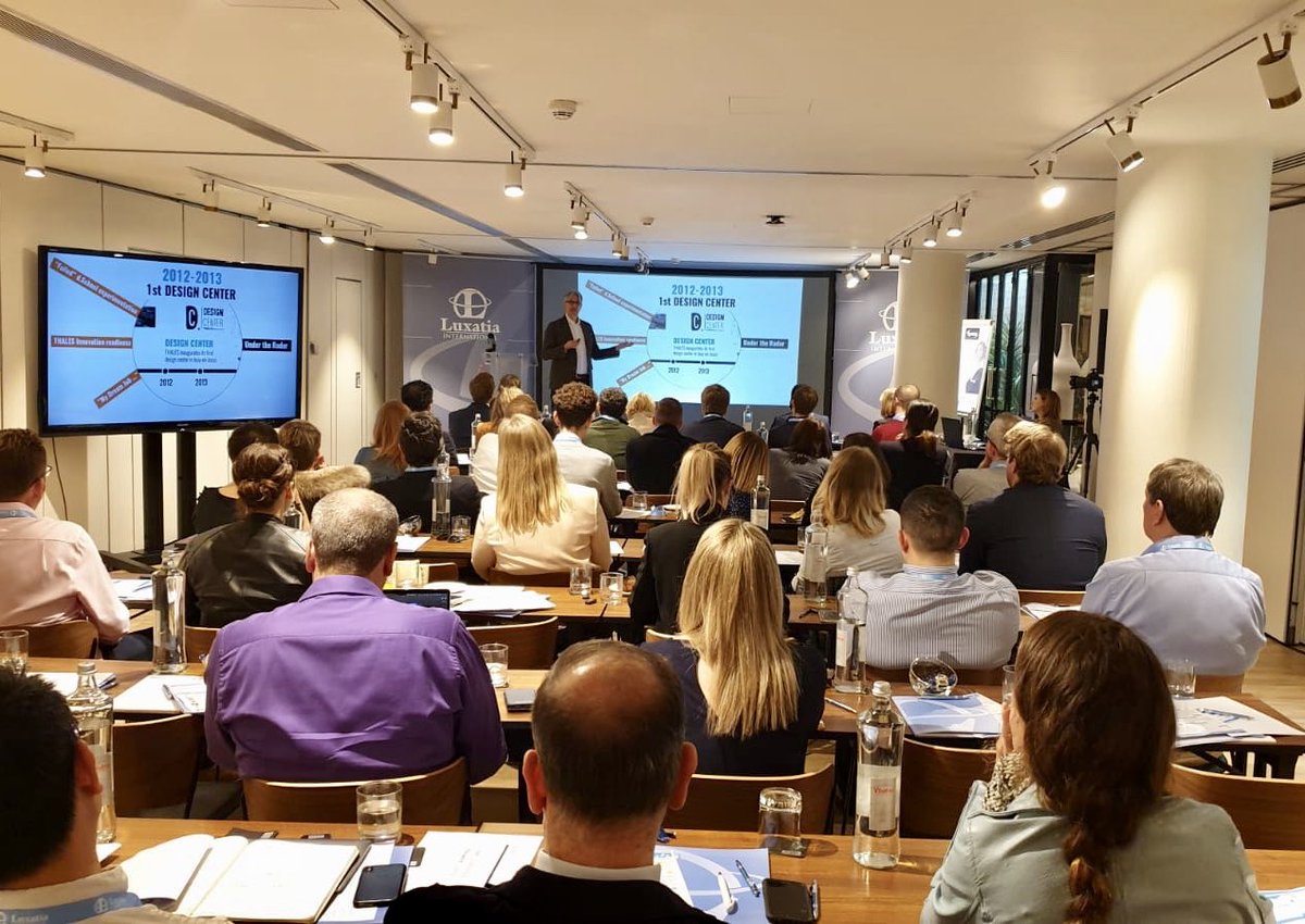 Didier Boulet from <a href="/thalesgroup/">Thales Group</a> discussing design-driven innovation in a large #B2B firm at the #ServiceDesign2019. Thank you <a href="/DidierB_AtWork/">Didier Boulet</a> for the insights