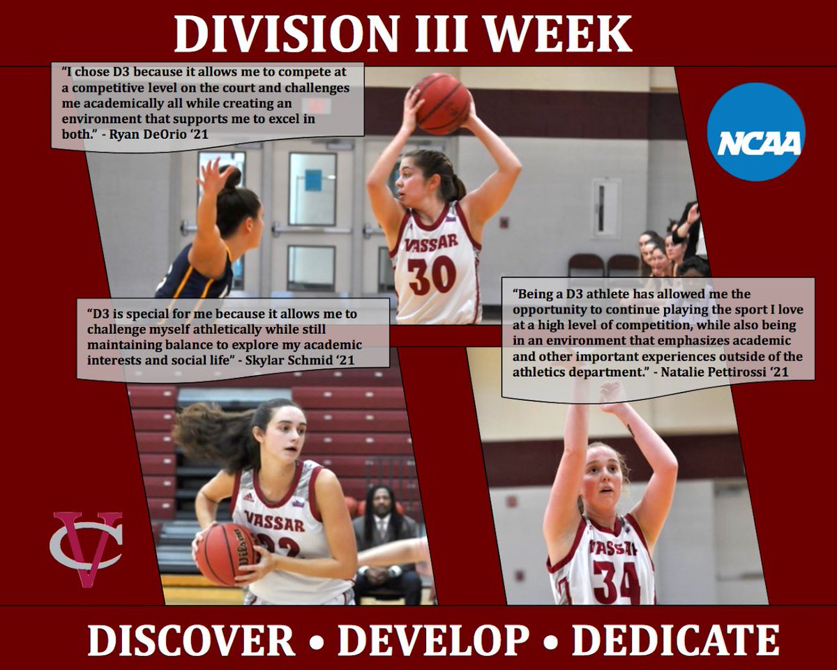 VassarWBB's tweet photo. Liked hearing about why our Freshmen love D3? Now listen to what our Sophomores had to say! #D3week #WhyD3 #DegreeForLife https://t.co/CbV0QTC2vZ