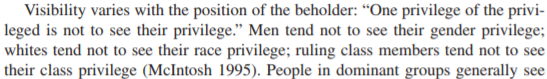 ThEthicsMan's tweet photo. One's awareness of inequality is commonly seen, or not seen, from one's own perspective. I think Aker's (2006) description of how this plays out in society is all too true. #vtorgtheory https://t.co/AqdsQbXfat