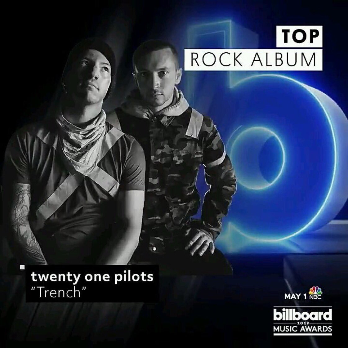 banditourlive's tweet photo. Tøp is nominated for ‘best rock album’ and ‘best rock artist’ at the #BBMAs https://t.co/iESvWKwRFL