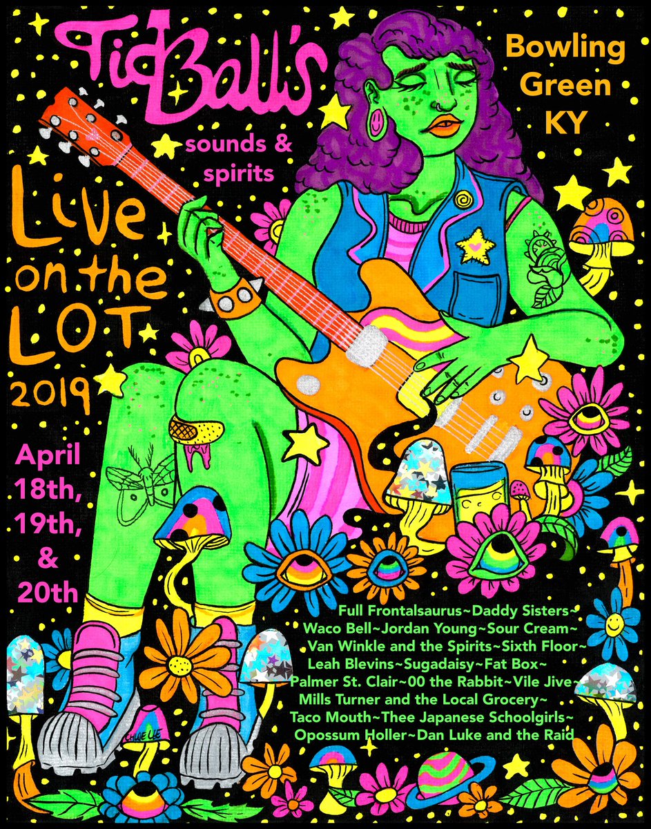 2 weeks til #liveonthelot kicks off with <a href="/WacoBell/">waco bell</a> <a href="/F_FrontalSaurus/">Full FrontalSaurus</a> &amp; the Daddy Sisters