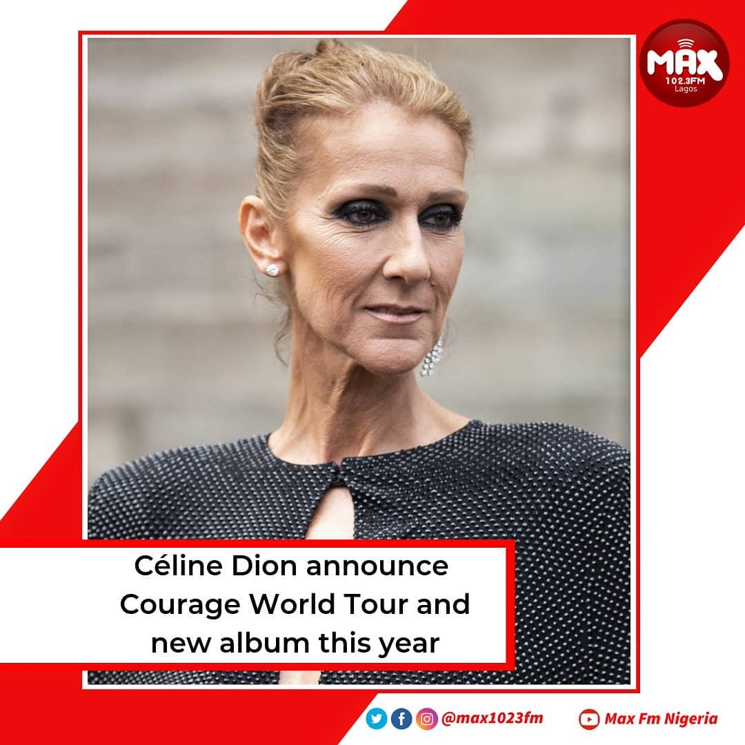 Max1023FM's tweet photo. CΓ©line Dion has announced Courage World Tour and new album this year. The 51 year old Canadian singer said she is expecting to release βCourage,β her 12th studio album, in November.
#EntStreet with @MarkOtabor and @DebsExtra
#Maxfm #MaxBreakfast #entertainment #music #hiphop #rnb https://t.co/cb1c52LWLK