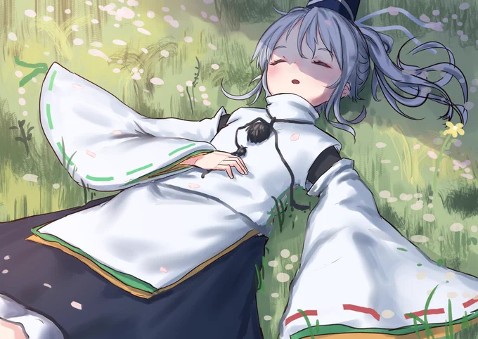 陽気と眠気
#深夜の真剣お絵描き60分一本勝負 
