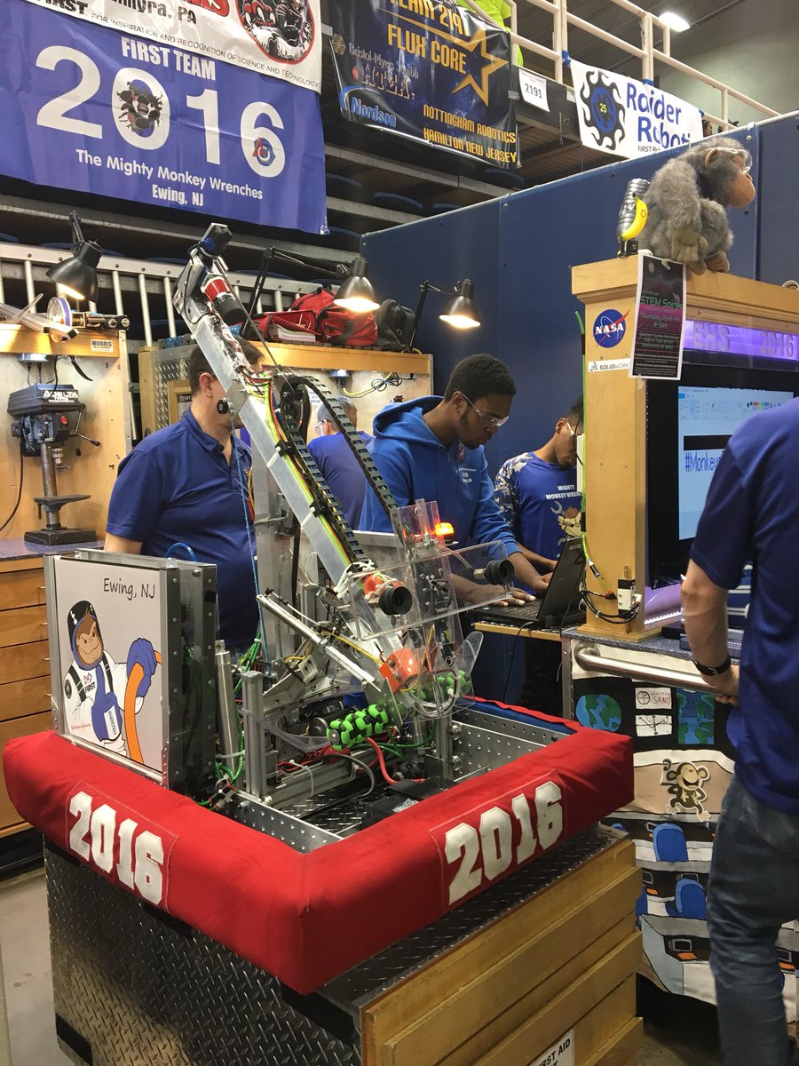 FRC Team 2016 - Mighty Monkey Wrenches (@goteam2016) on Twitter photo We're ready to go at the <a href="/FIRSTMidAtl/">FIRST Mid-Atlantic</a> District Championship! <a href="/TheEwingSchools/">Ewing Public Schools</a> #omgrobots We're ready to go at the <a href="/FIRSTMidAtl/">FIRST Mid-Atlantic</a> District Championship! <a href="/TheEwingSchools/">Ewing Public Schools</a> #omgrobots