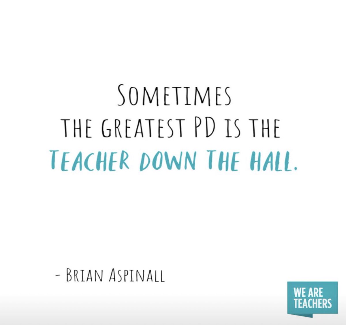 Sometimes the greatest PD is the teacher down the hall.