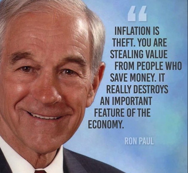 GoldTelegraph_'s tweet photo. “Inflation is theft. You're stealing value from people who save money. It really destroys an important feature of the economy” 

- Ron Paul https://t.co/5jkmdIZSBG