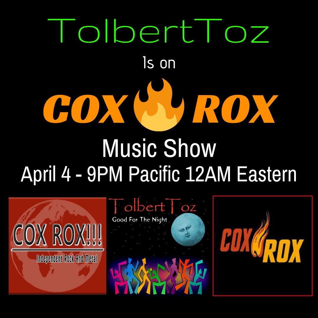 TolbertToz's tweet photo. @coxalwaysrox @BeyondDawnRadio Much Thanks to #CoxRox @coxalwaysrox getting us
#InTheMix on Tonight’s Show❗️
🔎👀#FindnFollow CoxRox
👉 https://t.co/oiweoQ2nwh & @BeyondDawnRadio
#Follow #CoxRox #Artists
COX ROX-BTD RADIO WEBSITE
👉 https://t.co/0xLNzED9Oe
#Tonight 9p PT 12a ET 5a UK 🇬🇧
#museboost
🌍☮️ https://t.co/TrgsBIAe58