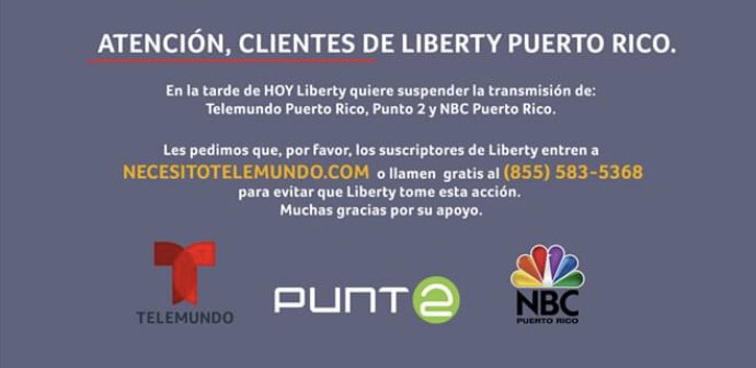 Zugey Lamela On Twitter Liberty Libertypr Quiere Dejarte Sin Ver Tu Canal Favorito Telemundo Punto 2 Y Nbc Puerto Rico Defiende Tu Derecho De Mantenerte Bien Informado Y Llamalos 855 583 5368 O