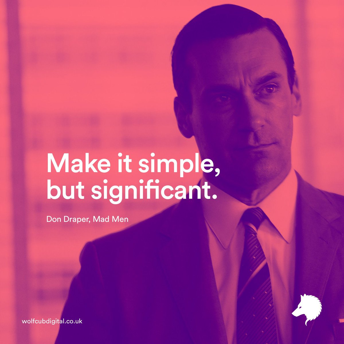 WolfcubDigital's tweet photo. Don Draper, you're our #ThursdayThrowback hero. You're ahead of the pack when it comes to schmoozing the client and downing a whisky. 🥃🐺
#MadMen #WeAreDigitalDesign #quote #icon #design #inspiration #designthinking #ThursdayThrowback https://t.co/KRiEiy4rj2