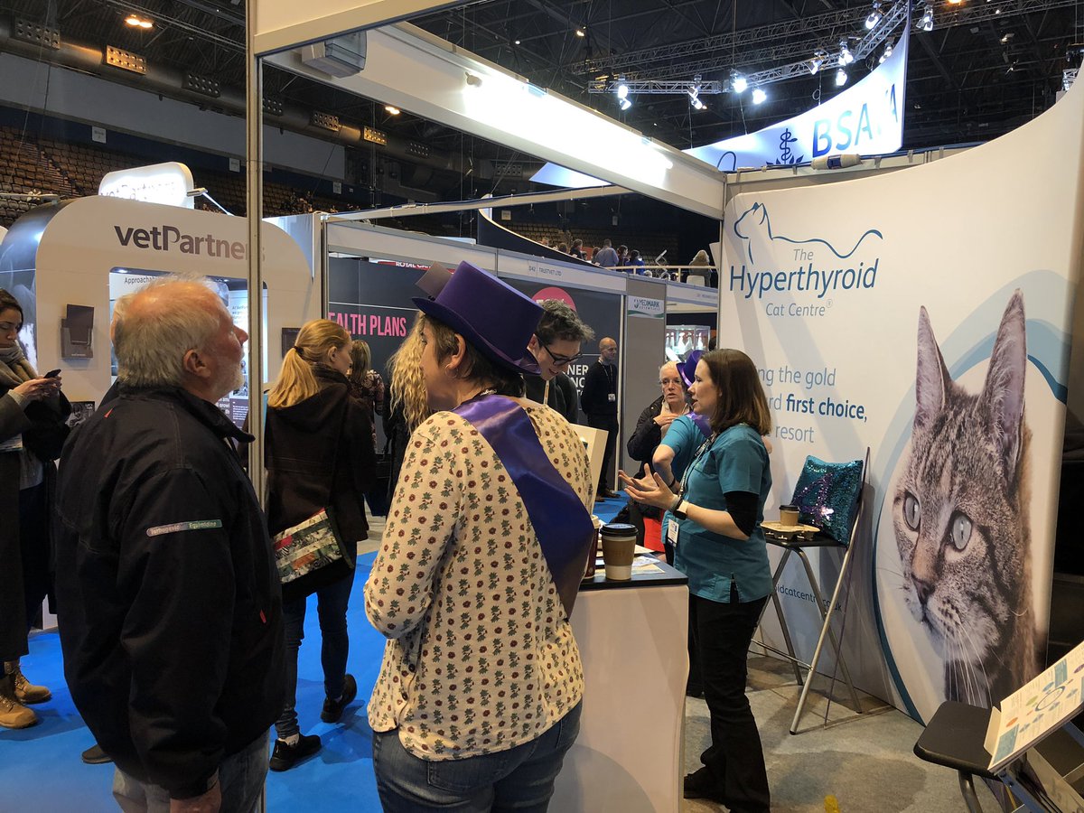 HyperthyroidCC's tweet photo. Going well @BSAVACONGRESS - lots of chats about radio-iodine treatment for Hyperthyroidism and cats can now return home from 4 days after treatment! https://t.co/ku3lwK4BSJ