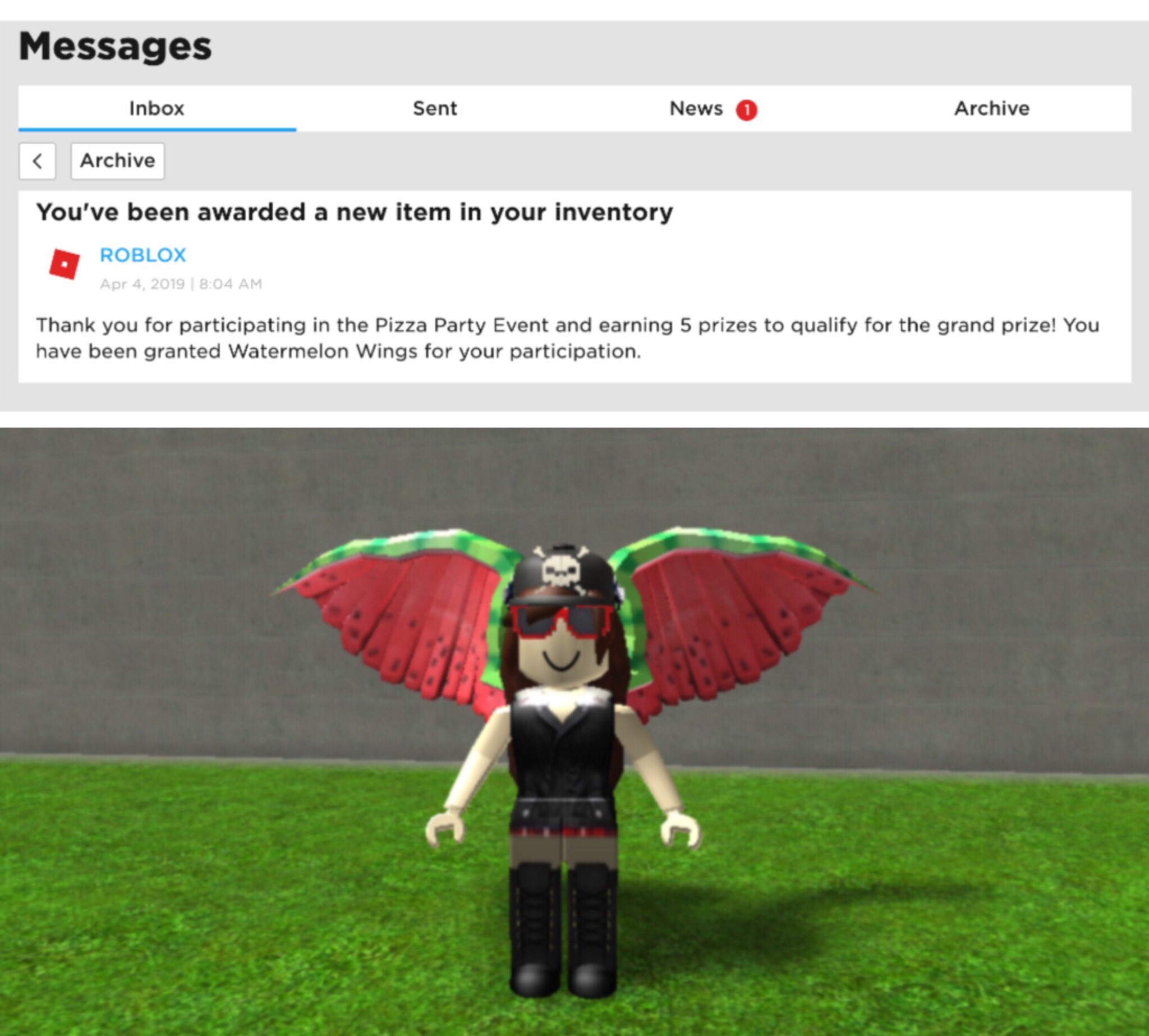 Lily On Twitter Look In Your Inventory If You Completed - roblox new event wings