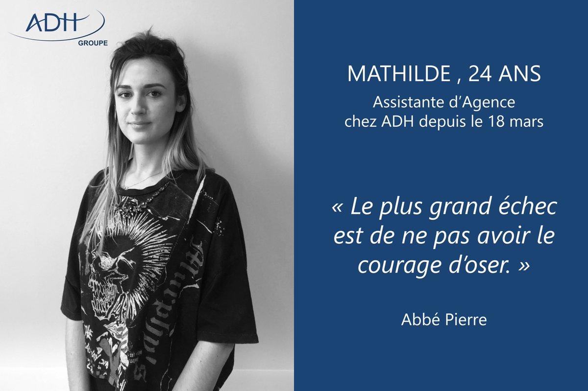 #Bienvenue #équipe #GroupeADH
Si vous voulez en savoir plus sur Mathilde notre nouvelle recrue, c'est par ici ⬇

linkedin.com/feed/update/ur…