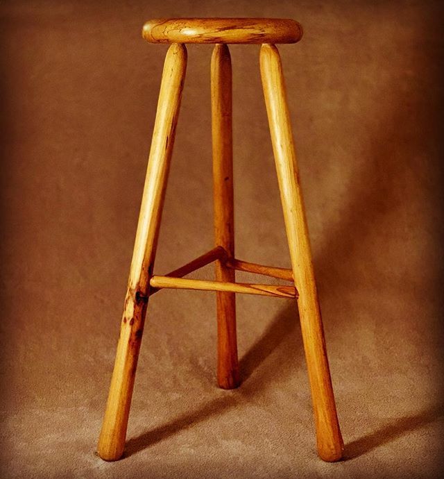 This is the finished Spalted Beech Tri-Stool from the drawing. #simple #wood #design #stool #furniture #interiordesign #homedecor #roswellstanleydesign #beechwood #threeleggedstool #interior #kitchen #sittingroom #house #home #irish ift.tt/2FRSzFX