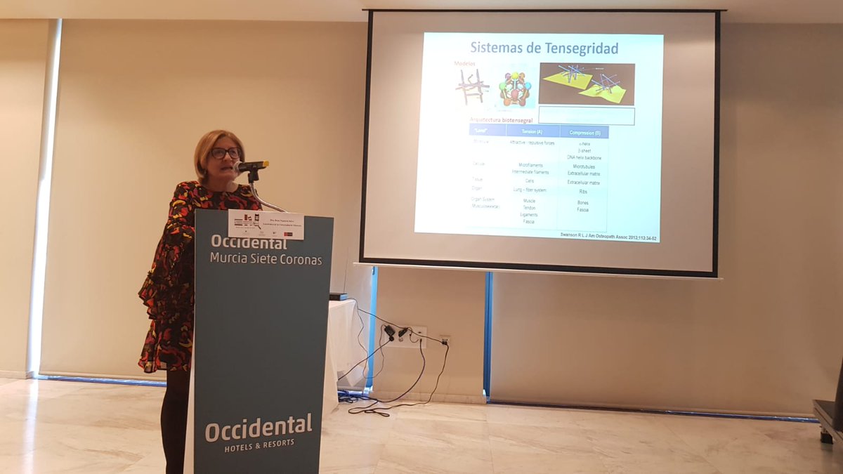 formsoci_ccss's tweet photo. Continuamos en el #VCICCS con la sesión de tarde con la Dra. Rosa Noguera Salva, Catedrática de la Universidad de Valencia, presentando su conferencia: “Biotensegridad, mecanotrasducción y mecanoterapia” https://t.co/fMGBtszMUL