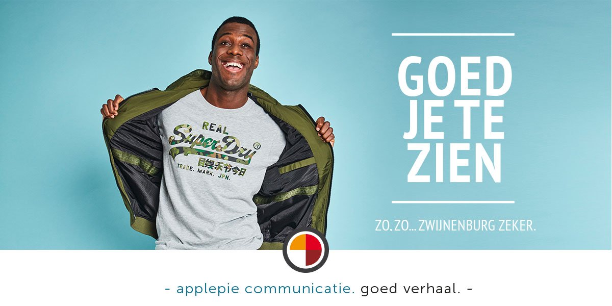applepie_nl's tweet photo. Zwijnenburg vond het tijd voor een nieuw jasje 🧥Een brainstormsessie met onze modeklant leidde tot “Goed je te zien.” Dat zeggen ze bij Zwijnenburg maar al te graag, waardoor dit nieuwe concept weer helemaal past bij hun DNA. Hoe dat eruit ziet zie je op https://t.co/tPZQNX662r https://t.co/yvT4NK9Uat