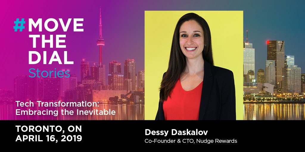 Technology changes everything. Join me at #movethedialStories on April 16 to hear the stories of women who are transforming companies using #tech. Tickets: bit.ly/2TWoDCK #movethedial #Toronto
