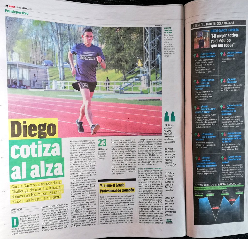 Hoy sale un gran reportaje de <a href="/Begofleitas/">Begoña Fleitas</a> en <a href="/marca/">MARCA</a>.

➡️Hablamos de pasado, presente y futuro.
➡️Hablamos de la previa de la Challenge Mundial de este sábado.
➡️Hablamos, incluso, de bolsa 🤣

1️⃣marca.com/atletismo/2019…
2️⃣marca.com/atletismo/2019…