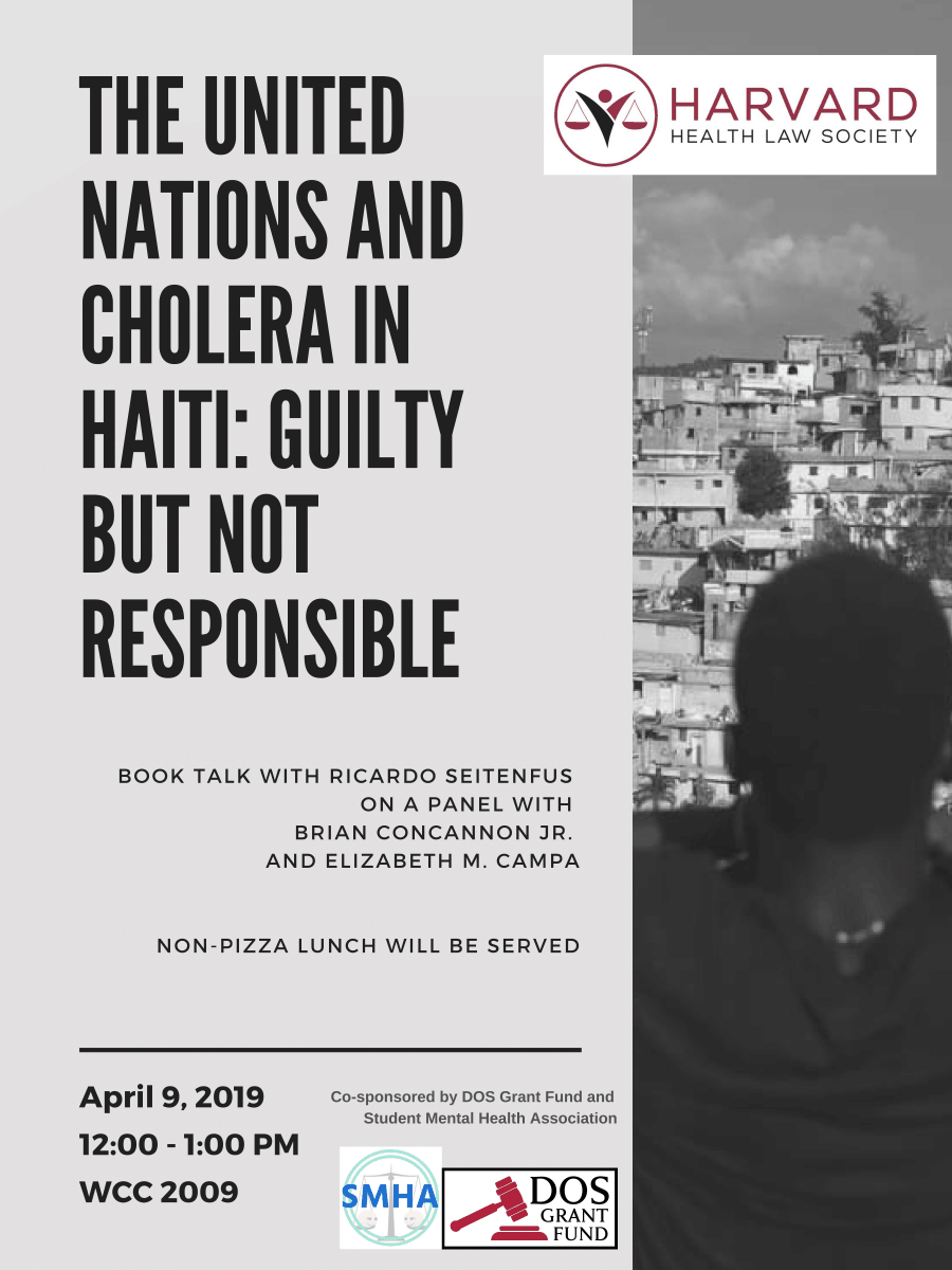 ijdh's tweet photo. Don't miss this! Join us next week 4/8 &amp; 4/9 in Boston for 2 engaging discussions on the @UN's response to its cholera epidemic in Haiti. 

Dr. Ricardo Seitenfus will discuss his latest book on cholera, followed by discussions with Haitian community leaders &amp; renowned experts. https://t.co/PlW1ETJTh2