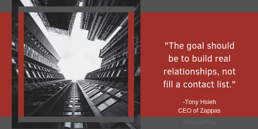 bizdevplusinc's tweet photo. #networking #BizDevPlus #Business #Quotes @Zappos

Have the right goals when networking by understanding that networking is about making connections to build trust amongst like minded people. It is not about selling to everyone you talk to. https://t.co/XvlObNtYIe