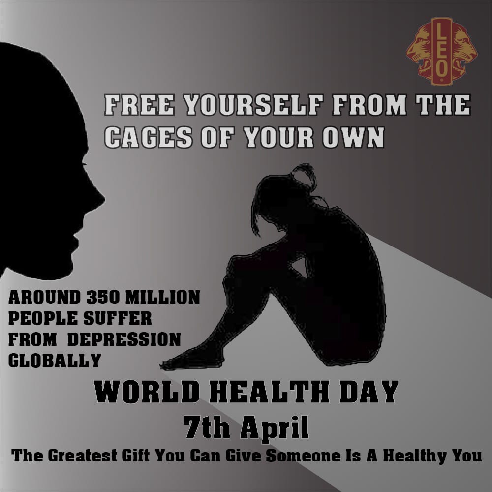 leo_delhi's tweet photo. Depression:
Sadness, loss of interest in daily activities and reduced social interaction.
If grief persists, then it's more than just behavioural fluctuations.
This World Health Day, broaden your smile and free yourself from the cages of your own. 
#worldhealthday #healthforall https://t.co/jMm7CNwL9N