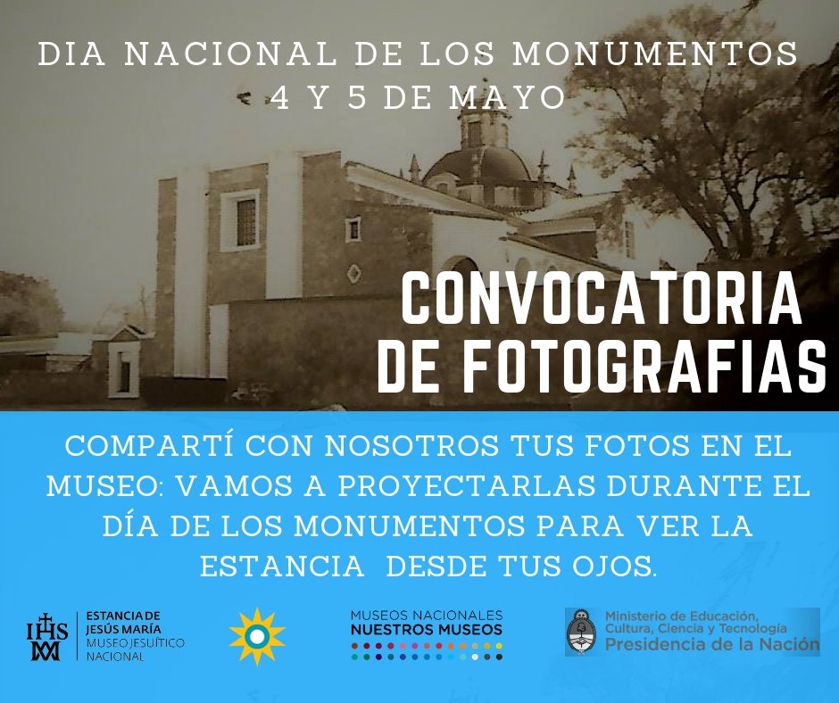 Compartí e las imágenes que conserves del Museo: paseos escolares, comuniones, casamientos, , tardes junto al lago... 
Mandalas a estanciadejesusmaria@gmail.com o traelas al #MuseoJesuitico para escanearlas
Una foto compartida es más que una foto, es un recuerdo que vive.