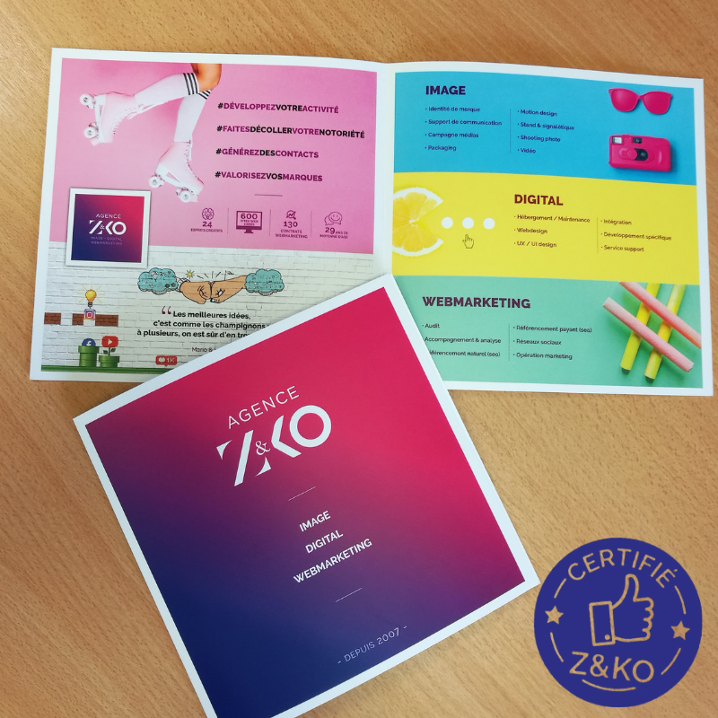 Fiers de partager avec vous, les nouvelles plaquettes de l'agence Z&amp;KO
#digital #image #webmarketing #socialmedia
