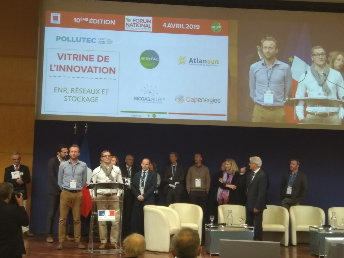 PexeFrance's tweet photo. [And the winner is] Les lauréats des vitrines de l' #innovation sont :
- déchets et économie circulaire : @iNexCircular
- efficacité énergétique : #Dominnov
- gestion durable de l'eau et des écosystèmes : @MyBeeGuard
- ENR, réseaux et stockage : #TRYON
Bravo à vous ! 🏆🏆 https://t.co/uFRwAbgDmy