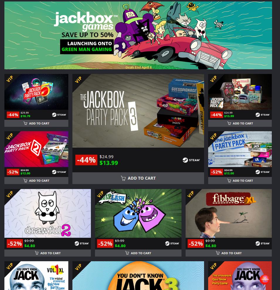 Wario64 on Twitter "Jackbox Games sale on GMG https//t.co/VbrGOFCSlC