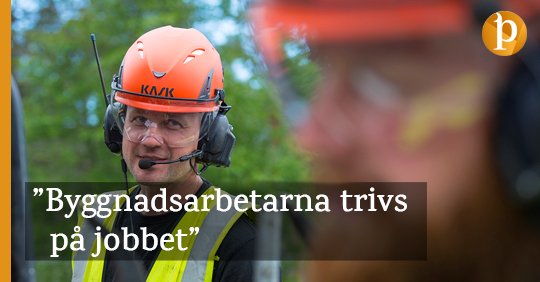 Byggnadsarbetare generellt säger sig må bra genom yrkeslivet. De tycker  att arbetet är meningsfullt, känner en delaktighet och möjlighet att påverka. Allt enligt en ny studie. Läs mer: iperspektiv.se/5.63d56a4f1699… #feelgood
